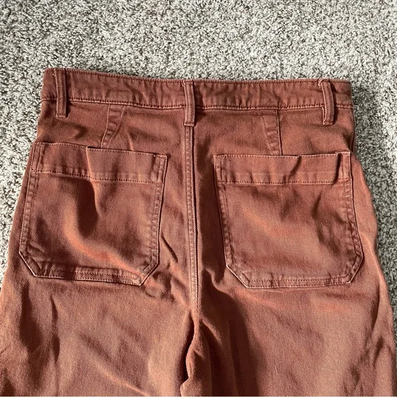 Quince Rust Crop Straight leg pants size 30 - Picture 6 of 11